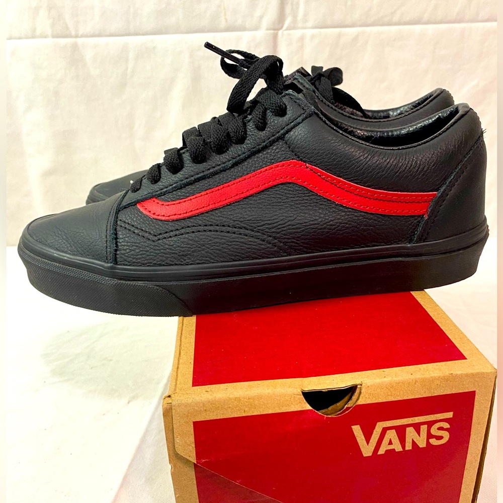 Vans Old Skool Leather Canvas Sneakers